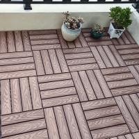 China Non Slip WPC DIY Decking 600 X 300MM Garden Terrace Diy Wood Deck Tiles factory