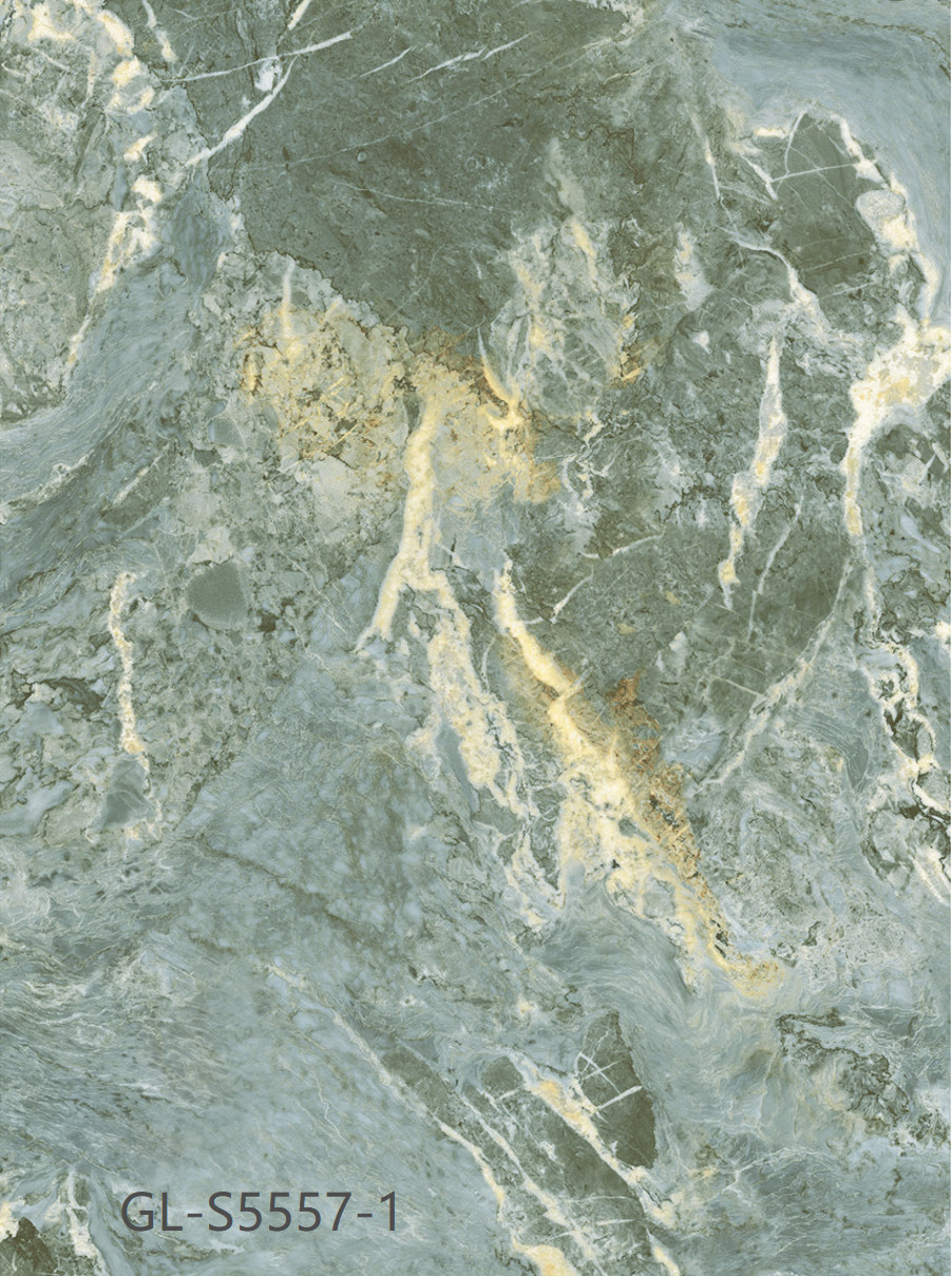 China Spruce Green Marble Vinyl Flooring Seamless Scratch Resistant GKBM Greenpy GL-S5557-1 factory