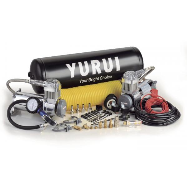 Quality Dual Onboard Air System 12v Chrome Black Water-Proof Air Tanks Fast Inflation Air Compressor Air Suspension Compressor for sale