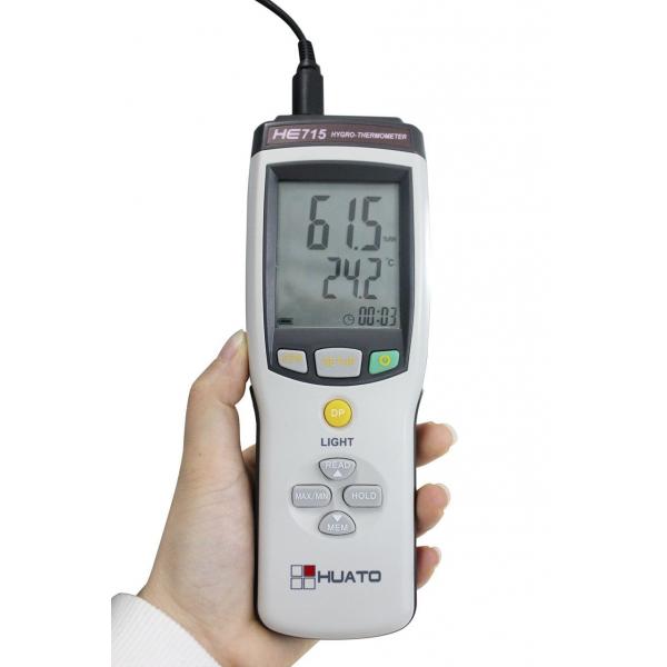 Quality HE715 Series Handheld Digital Thermometer Hygrometer With Probe 9V Battery  for sale