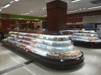 China Multi Deck Island Open Display Fridge Crown End Showcase With Remote Compressor factory