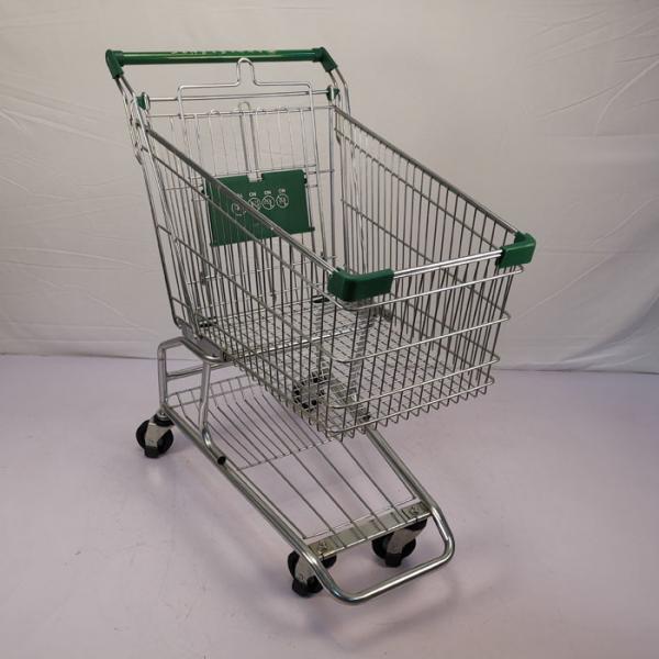 Quality CE 125L Chain Store Supermarket Grocery Cart Metal Wire Trolley for sale