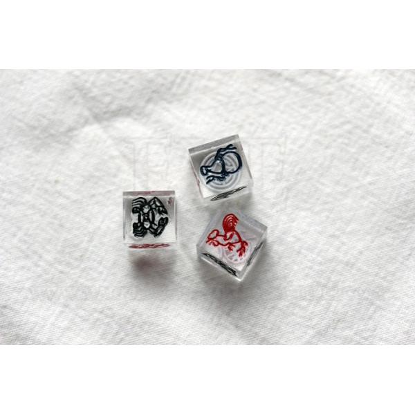 Quality 12mm / 14mm / 16mm Gamble Casino Game Dice With Animal Print for sale