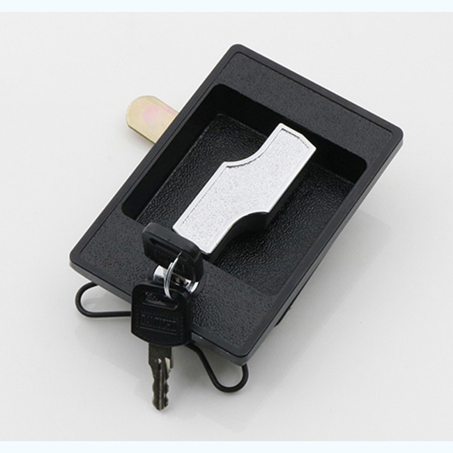 China Removable Core Black Mailbox Handle Metal Cabinet Locks factory