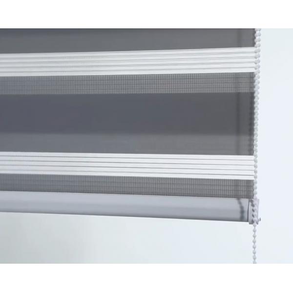 Quality Fabric Manual Zebra Blind Curtain Half Blackout Waterproof For Home Hotel for sale