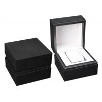 Quality Luxury PU Leather Wooden Watch Box Dustproof Eco - Friendly With Metal Frame for sale