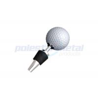 China Professional 4-1/4 Polished Chrome Zinc Alloy Golf Ball Wine Bottle Stoper for sale