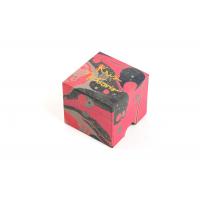 China Oil Painting Jewelry Cardboard Boxes Red Gold Stamping For Necklace factory
