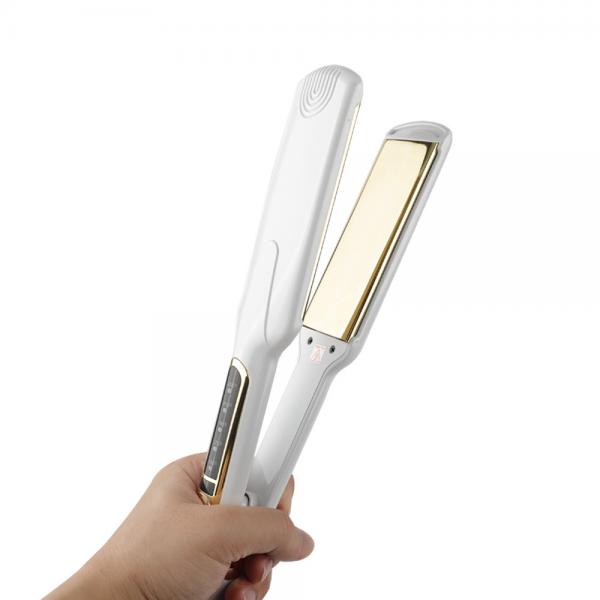 Quality FCC Wide Plate 1.75 Inch Ceramic Hair Straightener Private Label Flat Iron for sale