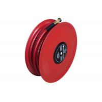 China Red Hose Reel Disc With Fire Hose Reel Nozzle Plastics Powder Coating for sale