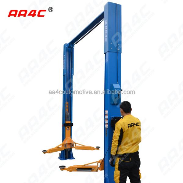 Quality 12000lbs 5.5T baseless clearfloor hydraulic single point manual unlock 2 post for sale