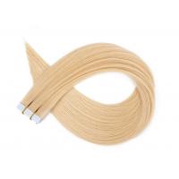 China Straight Gold Tape In Human Hair Extensions , Malaysian 24 Inch Tape In Extensions factory