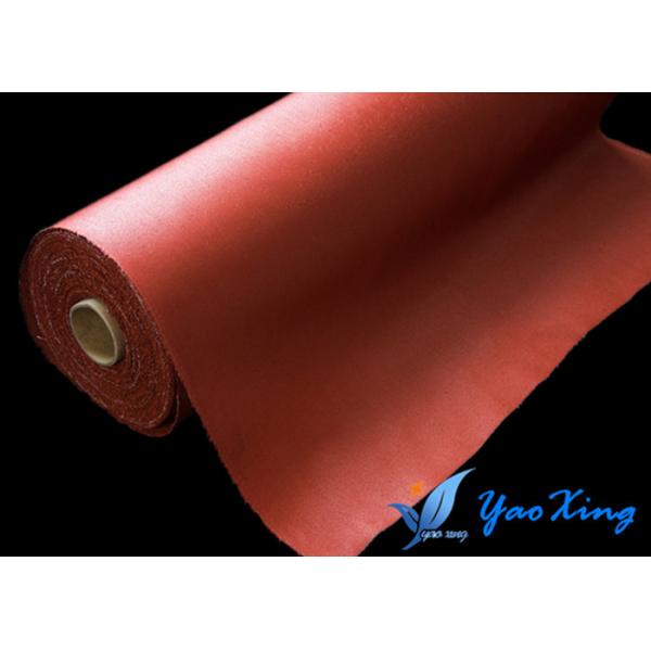 Quality Fireproof And Waterprof Silicone Rubber Coated Fiberglass Fabric In Red Color for sale