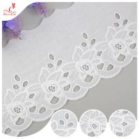 China Cotton Netting Trim / Custom Embroidered Lace Trim By The Yard For Decoration factory