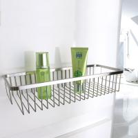China Chrome Layers Stainless Steel Bathroom Accessory Single Corner Shower Wire Basket factory