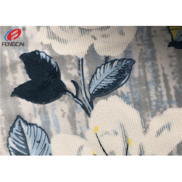 Quality Press Glue Polyester Sofa Velvet Upholstery Fabric , Print Knitted Fabric for sale