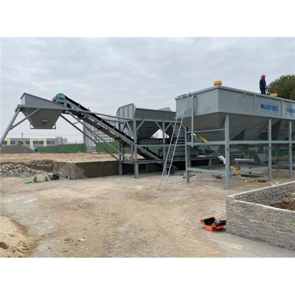 Quality Computerized Mobile Soil Mixing Plant Equipment 120KW With Horizontal Cement Bin for sale