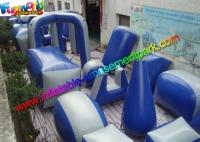 China Customized Blue Inflatable Paintball Arena Obstacle Game For Shooting Sport factory