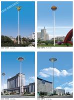 China Q235 Basketball stadium outdoor hexagonal galvanized 200W LED 25M High Mast Light Pole with ladders factory
