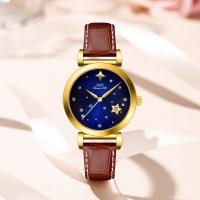 China 2022 Elegant Stainless Steel Quartz Watch Small Round Gold Watch Design For Lady factory