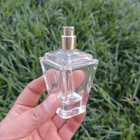 China Customs Luxury Fancy Design Perfume Glass Bottle 55ml With Pump Cap Sprayer ​ factory