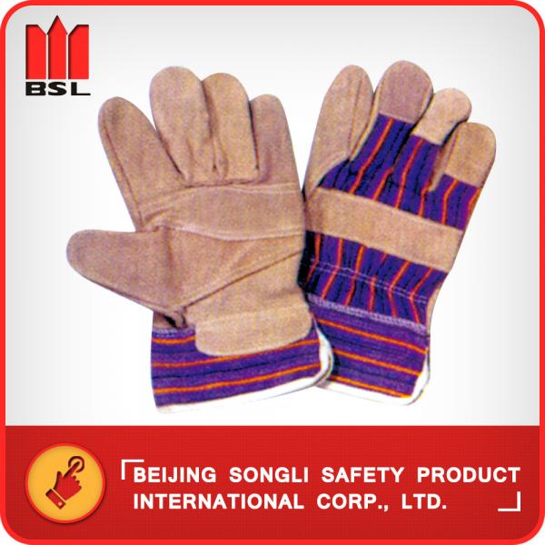 Quality SLG-CS605A cow split leather working safety gloves for sale