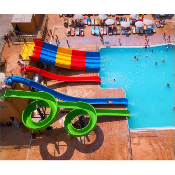 Quality Fiberglass Swimming Pool Slide Combo Suitable For Water Park, Hotel, Resort for sale