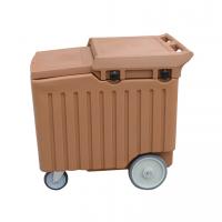 China 110 Liters Plastic Portable Ice Bin On Wheels For Beverage And Meal Service factory
