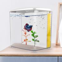 China Small Desktop Aquarium Fish Tank With LED Light And Filter Pump factory