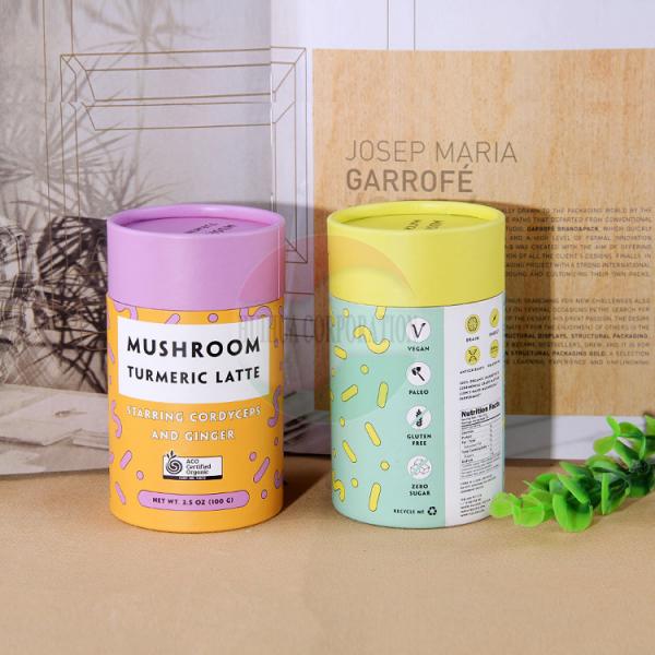 Quality Easy Open End Lid 150mm Paper Tube Box For Tea Custom Logo Printing for sale