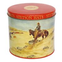 Quality Stetson Hats Tin Container For Cookie Packaging , Food Grade Metal Box Optional for sale