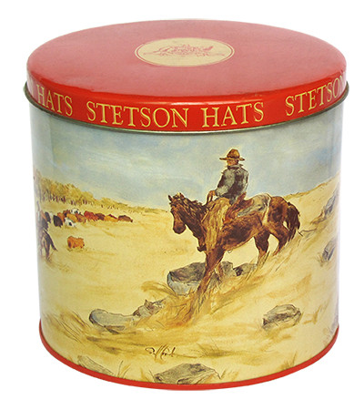 Quality Stetson Hats Tin Container For Cookie Packaging , Food Grade Metal Box Optional Sizes for sale