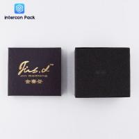 China High End Embossing Ring Jewelry Boxes 120g Leather Filled Paper gilded surface factory
