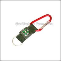 China Eco customed promotional printed logo mug carabiners keychain keyrings with compass factory