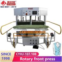 China Rotary 220V Automatic steam Press Cloth Machine , Steam Cloth Iron Press Machine steam heating system blazer suit factory