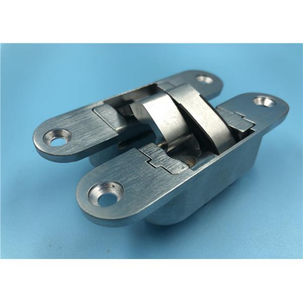 Quality Satin Chrome Heavy Duty Invisible Door Hinges / Right Open Concealed Gate Hinges for sale