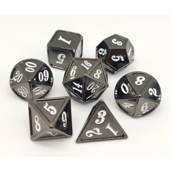 Quality Odorless Antiwear Metal Dice RPG , Hand Polished Heavy Dice Set for sale