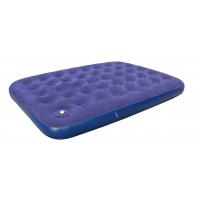 Quality PVC Double Flocked Airbed 191x137x22cm Twin Bed Air Mattress 300kg max for sale
