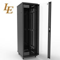 China Cold Rolled Steel Network Server Cabinet 18 - 47U Height With Tempered Glass Front Door for sale