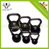 China Chromed Cast Iron Handle Fitness Equipment Kettlebells With Rubber Bottom factory