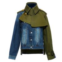 China QUICK DRY Winter Use Women's Fashion Jacket High Street Contrast Women's Quilted Denim Jackets factory