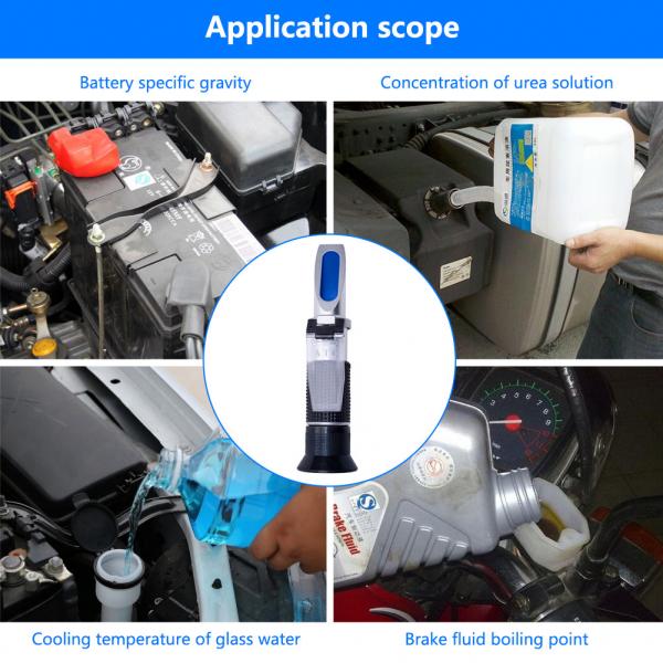 Quality 4 In 1 Engine Fluid Glycol Antifreeze Refractometer Freezing Point Car Battery for sale