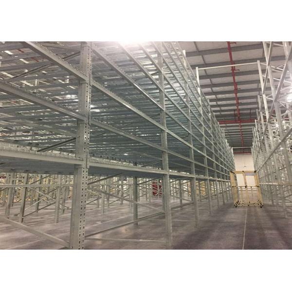 Quality Gray Rack Supported Mezzanine Steel Shelving Systems for Huge Warehouse for sale