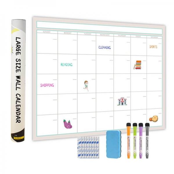 Quality ODM Laminated Dry Erase Posters Removable Wall Mounted Monthly Planner Large Size for sale
