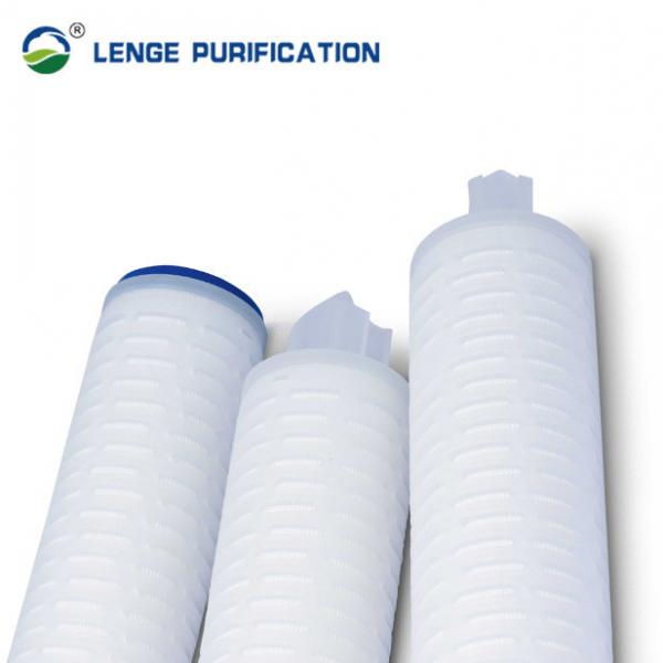 Quality Nylon 66 Pleated Filter Cartridge 5 Inch PP Core With 226 PP Fins for sale