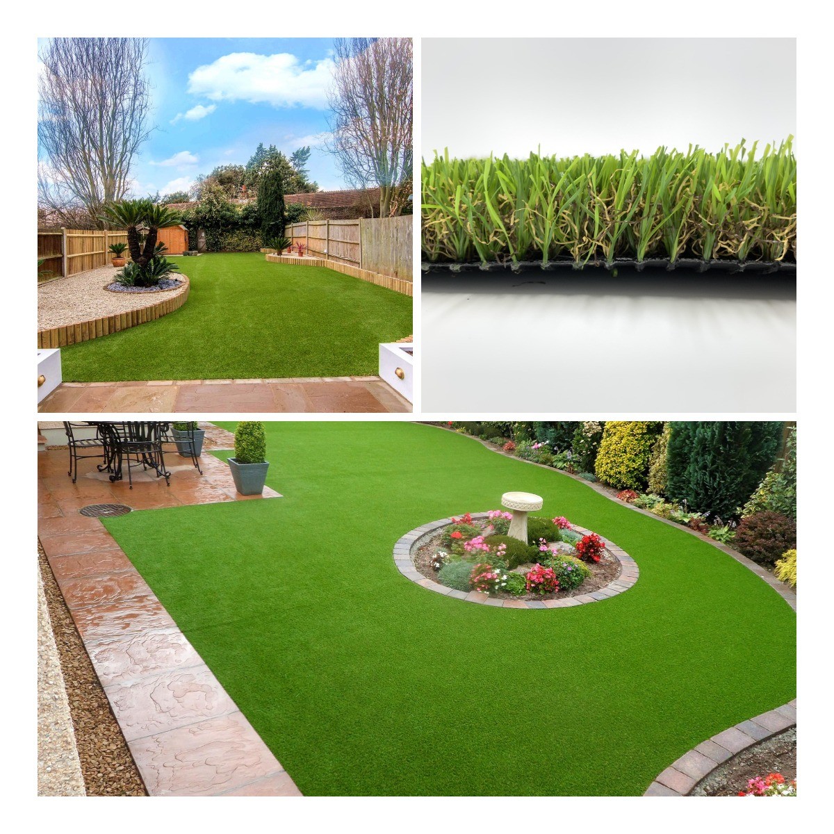 China 4x25m Landscaping Artificial Grass 35mm Synthetic Landscaping 1x3m factory