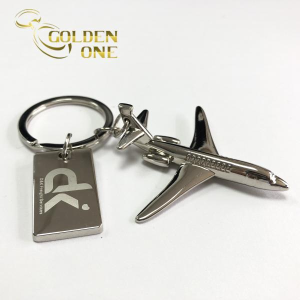 Quality Rectangle Metal Airplane Key Chain ,  Airliners Helicopter Key Chain for sale