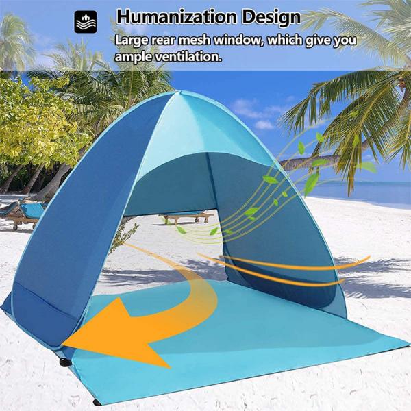 Quality YEFFO ODM Beach Sunscreen Tent Fiberglass Rod Easy Camp Pop Up Beach Shelter for sale