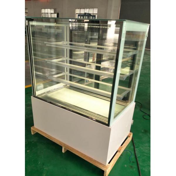 Quality Black Color Right Angle Good Quality Compressor Dessert Display Cooler For Cake Bread Ice Cream Showcase for sale