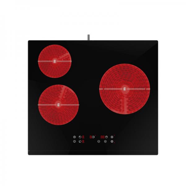 Quality Flat Touch Control Electric Hob ,  Ceramic 3 Zone Hob Countertop for sale